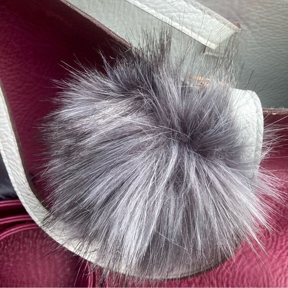 Free People large vegan faux leather reversible raspberry white tote shoulderbag - Picture 9 of 16